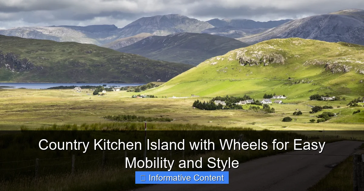 Country Kitchen Island with Wheels for Easy Mobility and Style
