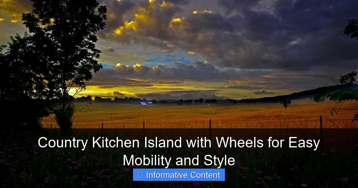 Country Kitchen Island with Wheels for Easy Mobility and Style