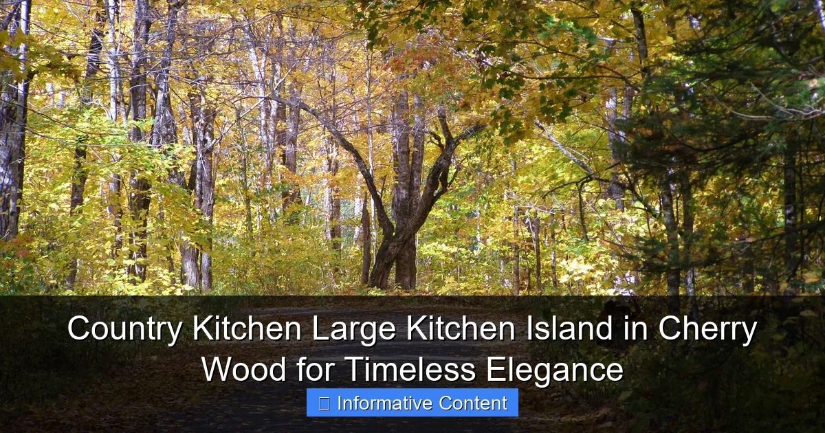 Country Kitchen Large Kitchen Island in Cherry Wood for Timeless Elegance