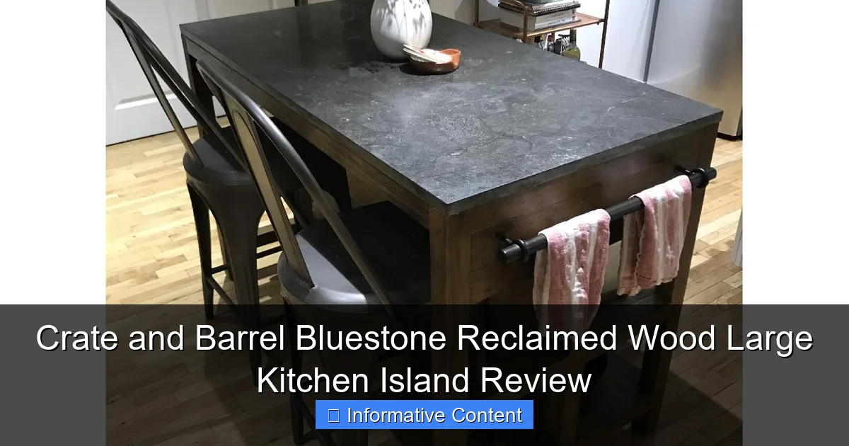 Crate and Barrel Bluestone Reclaimed Wood Large Kitchen Island Review