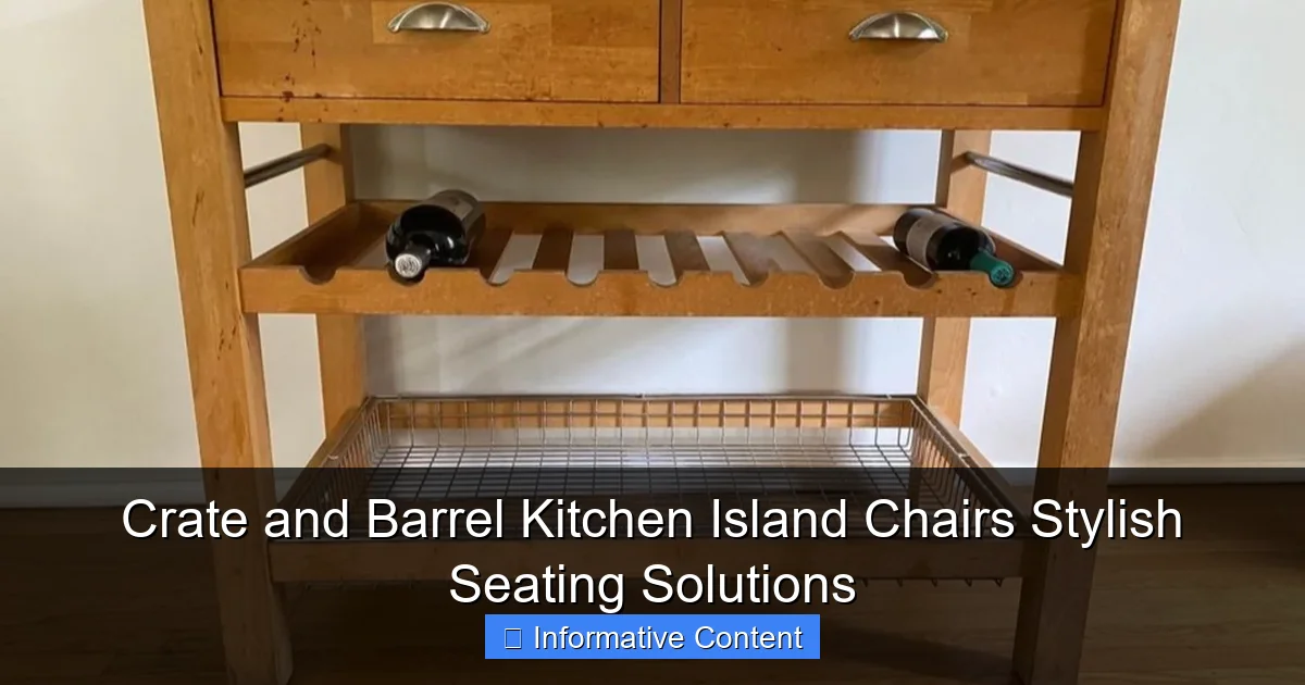Crate and Barrel Kitchen Island Chairs Stylish Seating Solutions