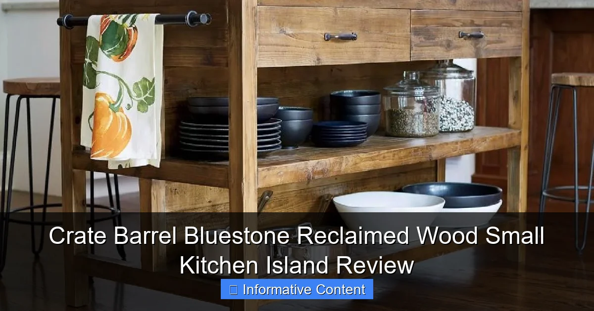 Crate Barrel Bluestone Reclaimed Wood Small Kitchen Island Review