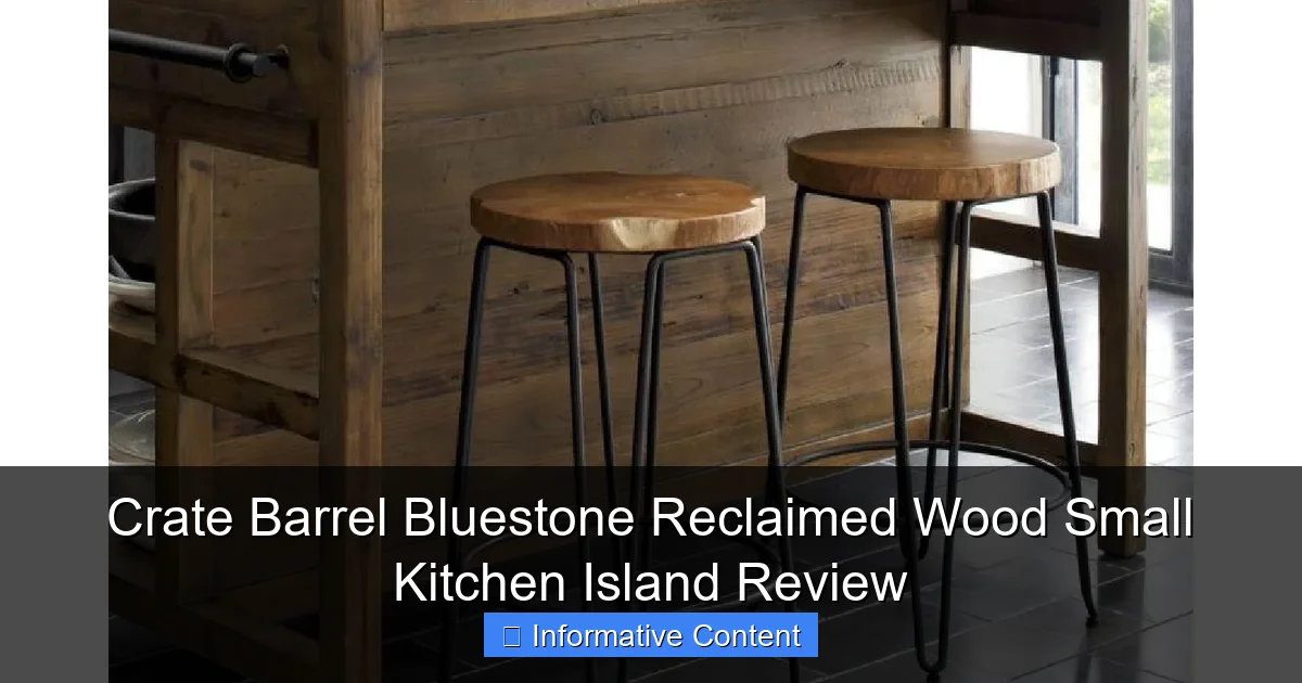 Crate Barrel Bluestone Reclaimed Wood Small Kitchen Island Review