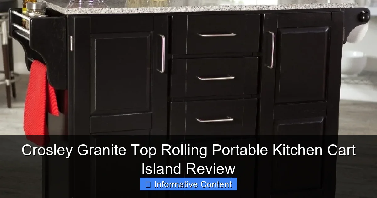 Crosley Granite Top Rolling Portable Kitchen Cart Island Review