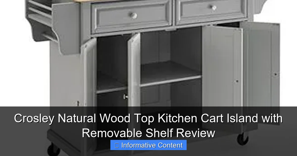 Crosley Natural Wood Top Kitchen Cart Island with Removable Shelf Review