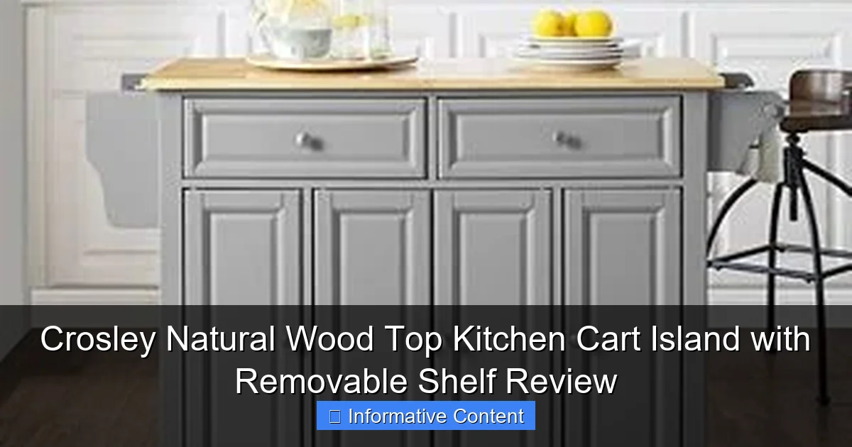Crosley Natural Wood Top Kitchen Cart Island with Removable Shelf Review