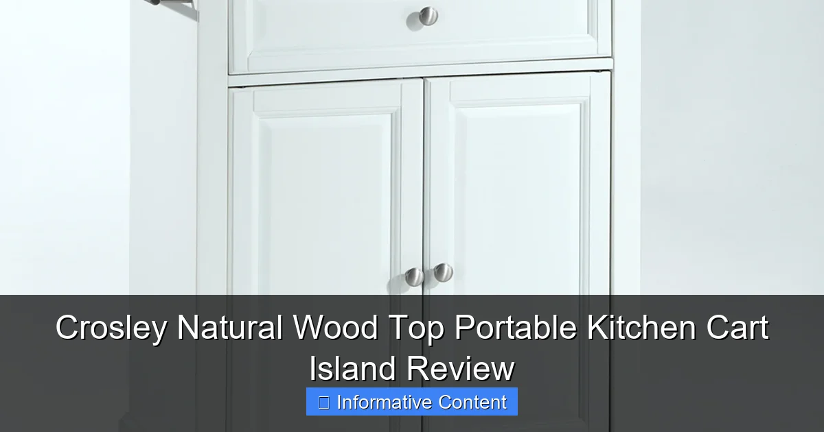 Crosley Natural Wood Top Portable Kitchen Cart Island Review