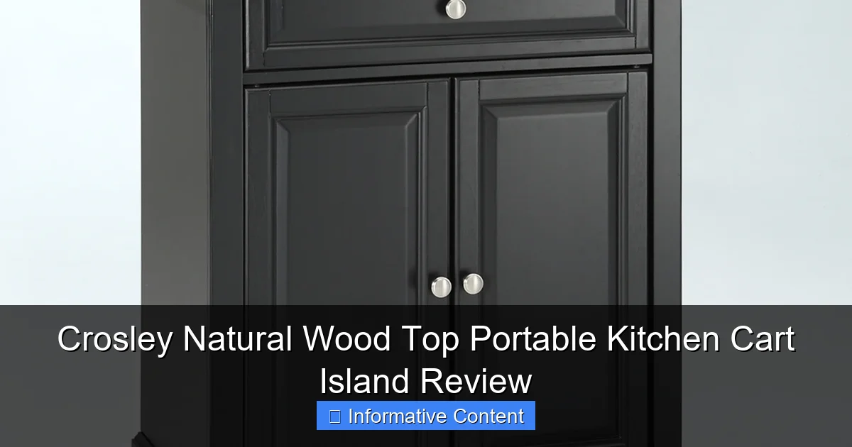 Crosley Natural Wood Top Portable Kitchen Cart Island Review