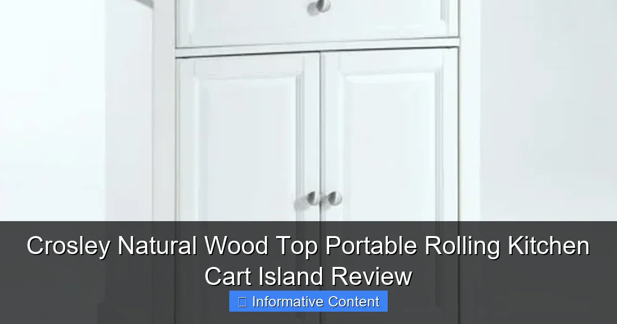 Crosley Natural Wood Top Portable Rolling Kitchen Cart Island Review