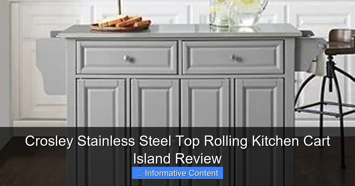 Crosley Stainless Steel Top Rolling Kitchen Cart Island Review