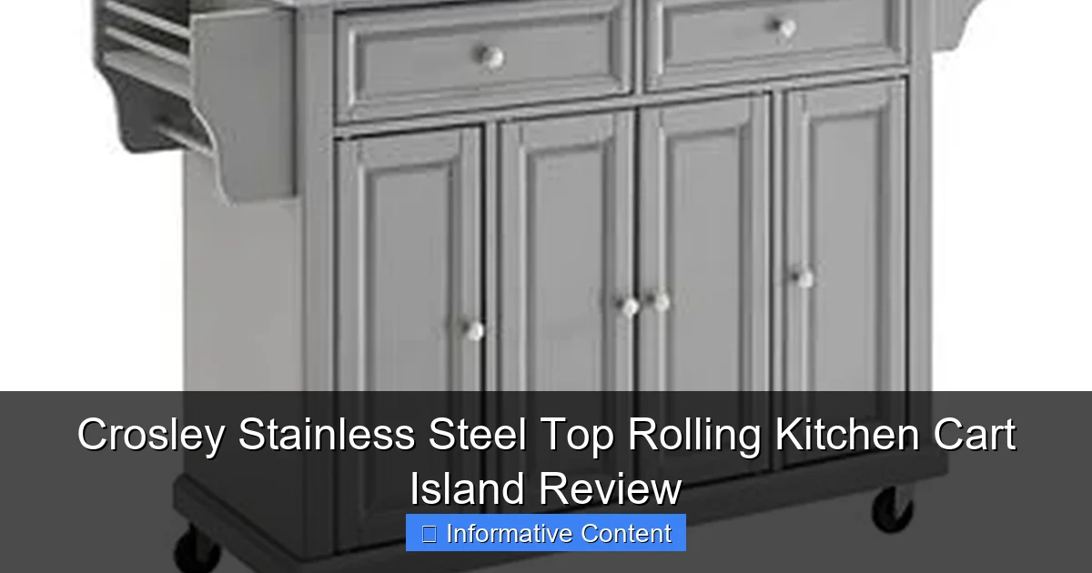 Crosley Stainless Steel Top Rolling Kitchen Cart Island Review