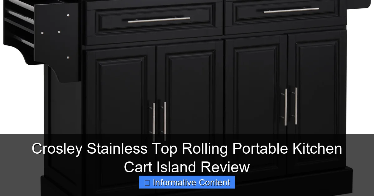 Crosley Stainless Top Rolling Portable Kitchen Cart Island Review