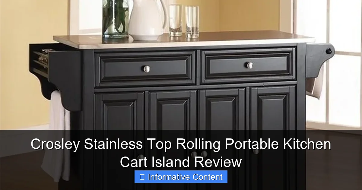 Crosley Stainless Top Rolling Portable Kitchen Cart Island Review
