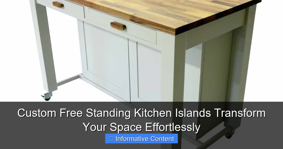 Custom Free Standing Kitchen Islands Transform Your Space Effortlessly