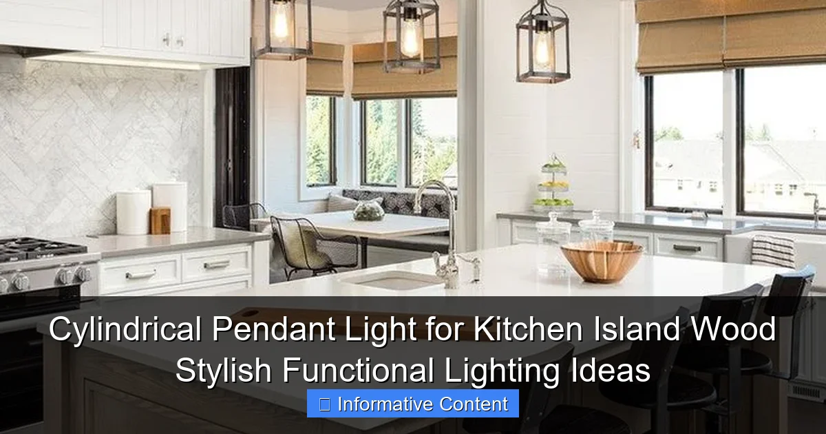 Cylindrical Pendant Light for Kitchen Island Wood Stylish Functional Lighting Ideas