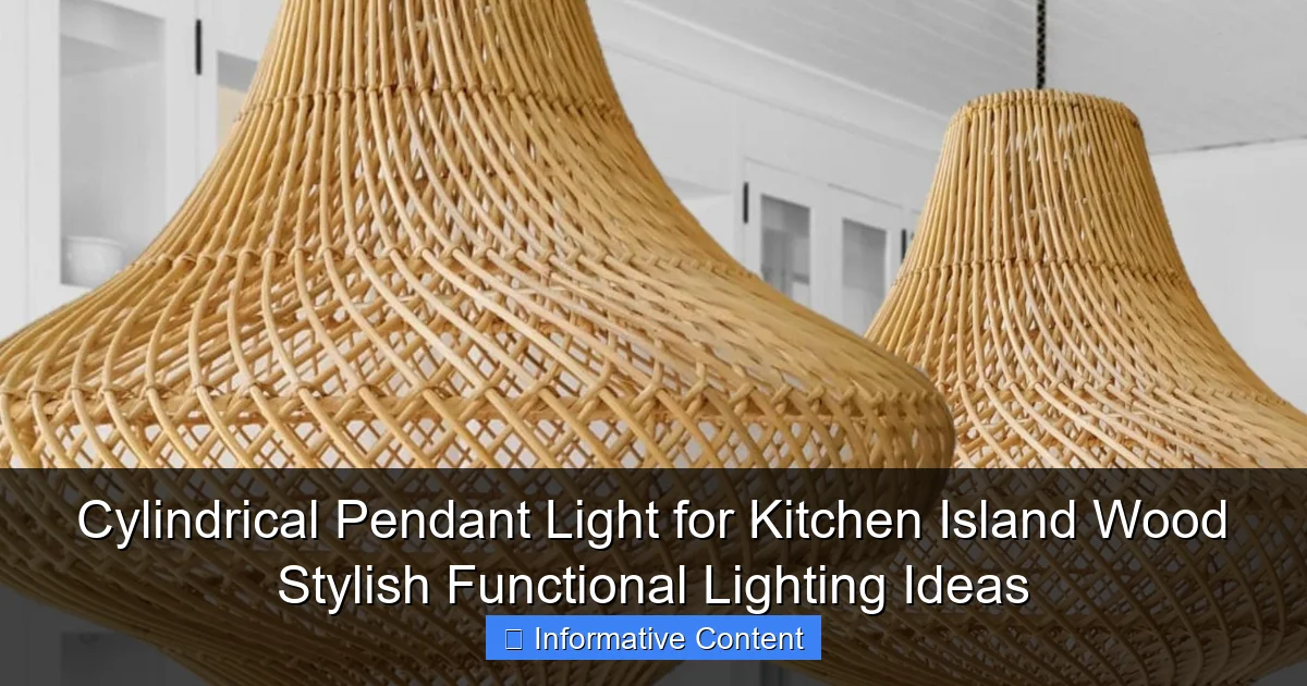 Cylindrical Pendant Light for Kitchen Island Wood Stylish Functional Lighting Ideas