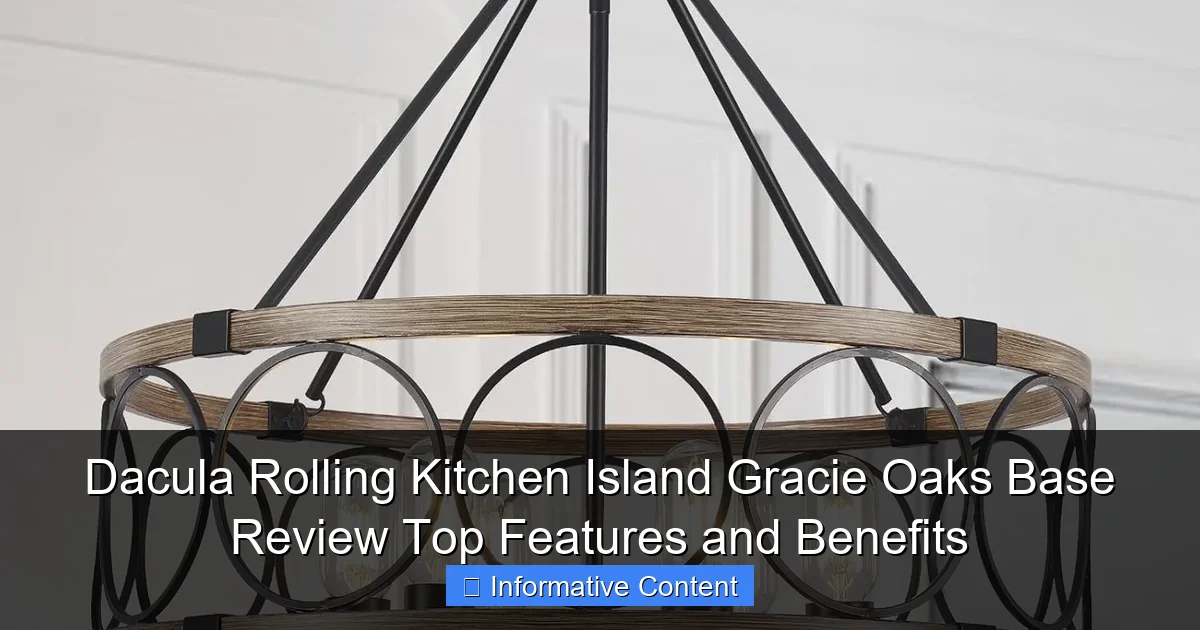 Dacula Rolling Kitchen Island Gracie Oaks Base Review Top Features and Benefits