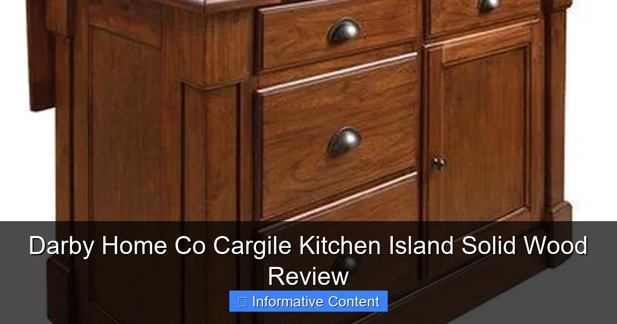 Darby Home Co Cargile Kitchen Island Solid Wood Review