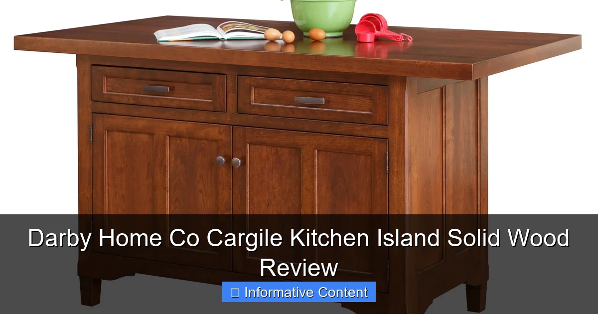Darby Home Co Cargile Kitchen Island Solid Wood Review