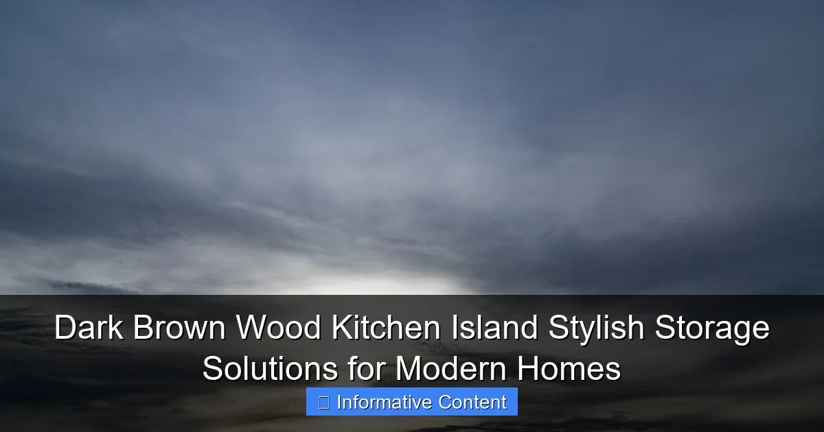Dark Brown Wood Kitchen Island Stylish Storage Solutions for Modern Homes