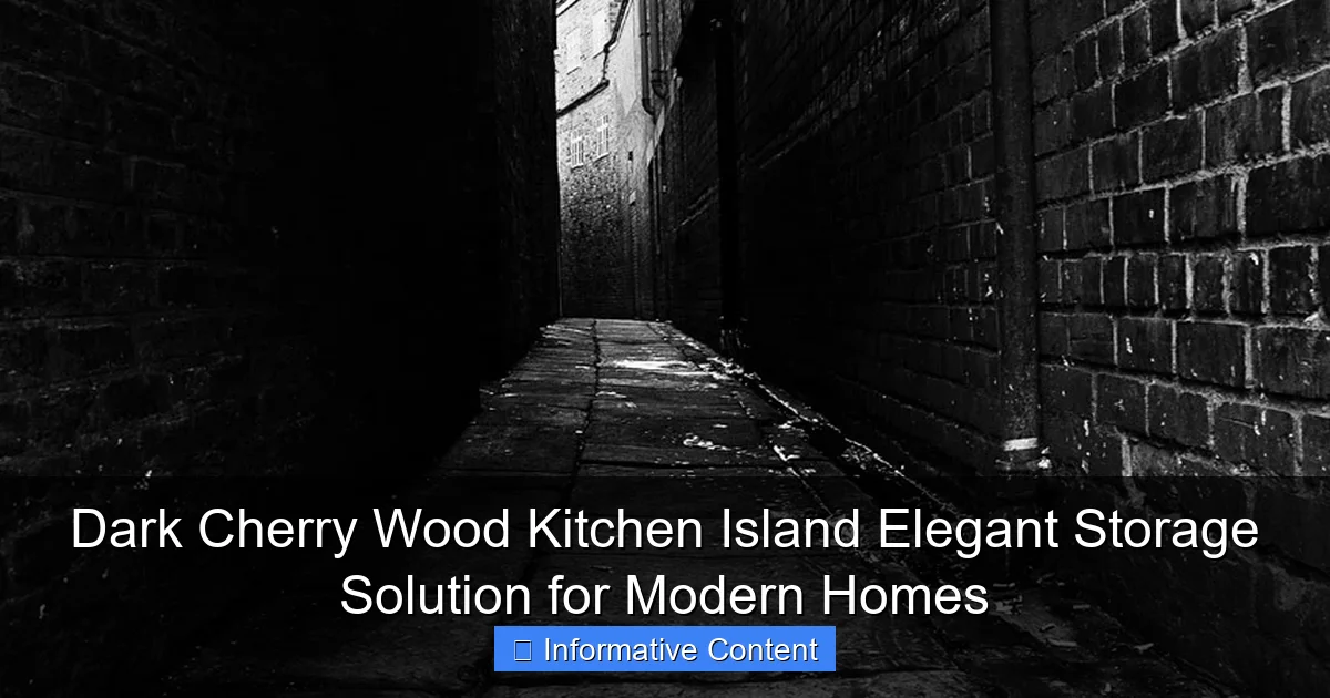 Dark Cherry Wood Kitchen Island Elegant Storage Solution for Modern Homes