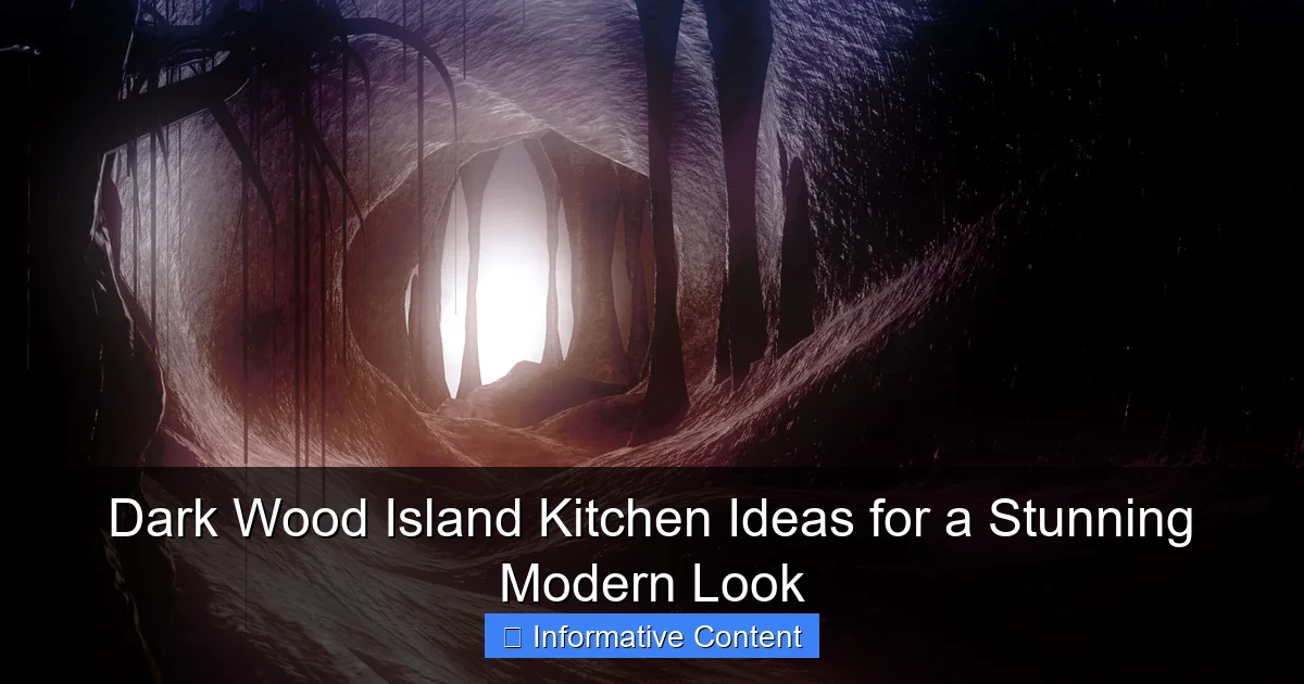 Dark Wood Island Kitchen Ideas for a Stunning Modern Look