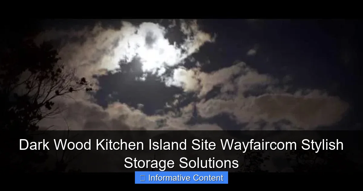 Dark Wood Kitchen Island Site Wayfaircom Stylish Storage Solutions