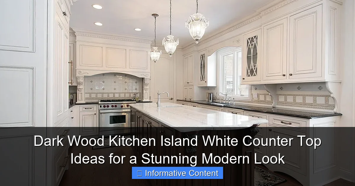 Dark Wood Kitchen Island White Counter Top Ideas for a Stunning Modern Look
