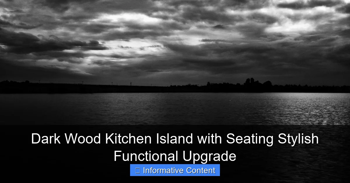 Dark Wood Kitchen Island with Seating Stylish Functional Upgrade