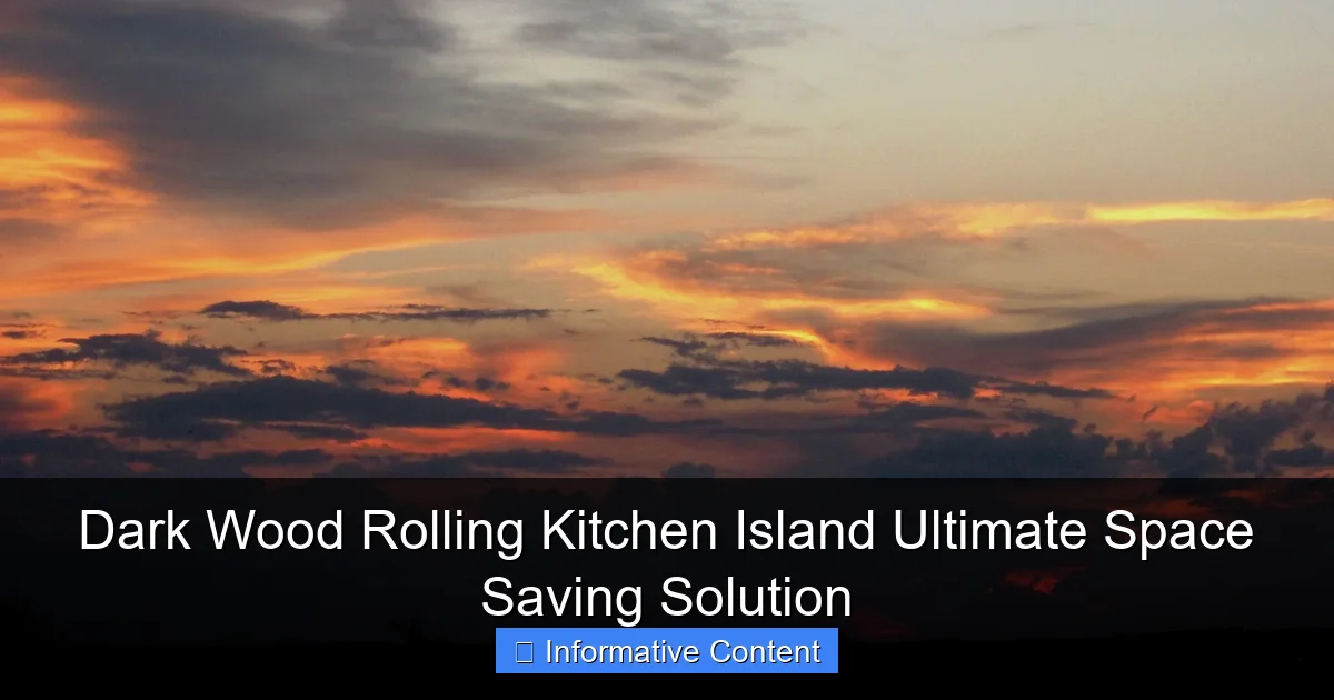 Dark Wood Rolling Kitchen Island Ultimate Space Saving Solution