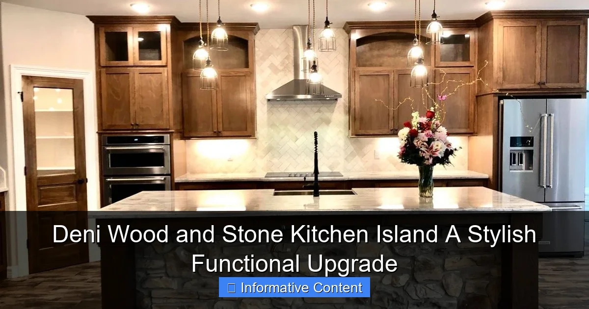 Deni Wood and Stone Kitchen Island A Stylish Functional Upgrade