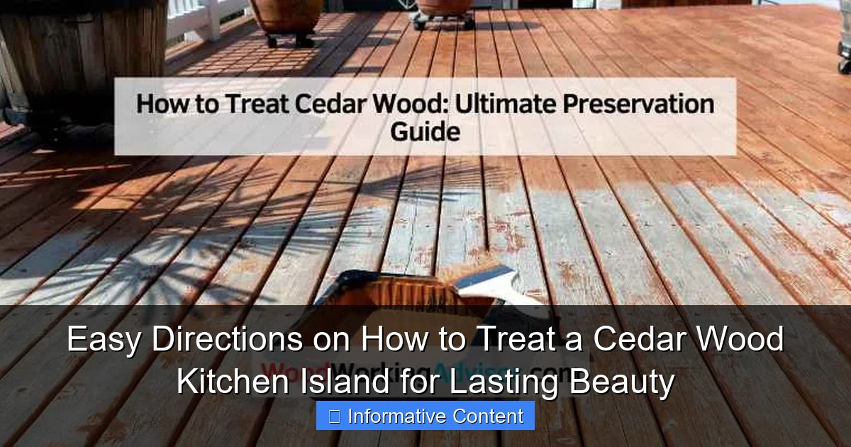 Easy Directions on How to Treat a Cedar Wood Kitchen Island for Lasting Beauty