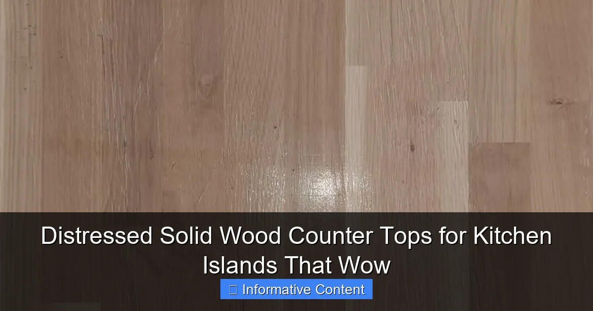 Distressed Solid Wood Counter Tops for Kitchen Islands That Wow