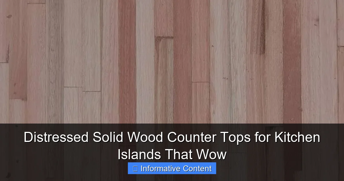 Distressed Solid Wood Counter Tops for Kitchen Islands That Wow