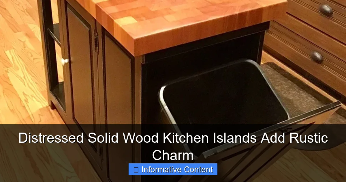 Distressed Solid Wood Kitchen Islands Add Rustic Charm