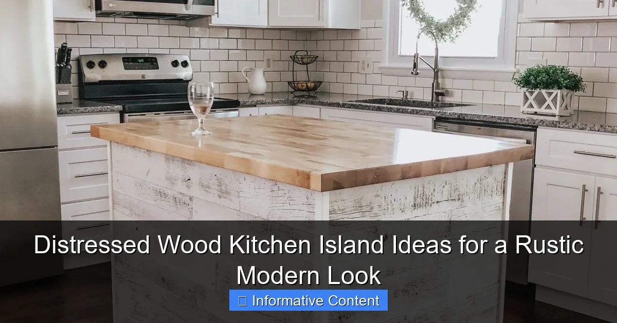 Distressed Wood Kitchen Island Ideas for a Rustic Modern Look