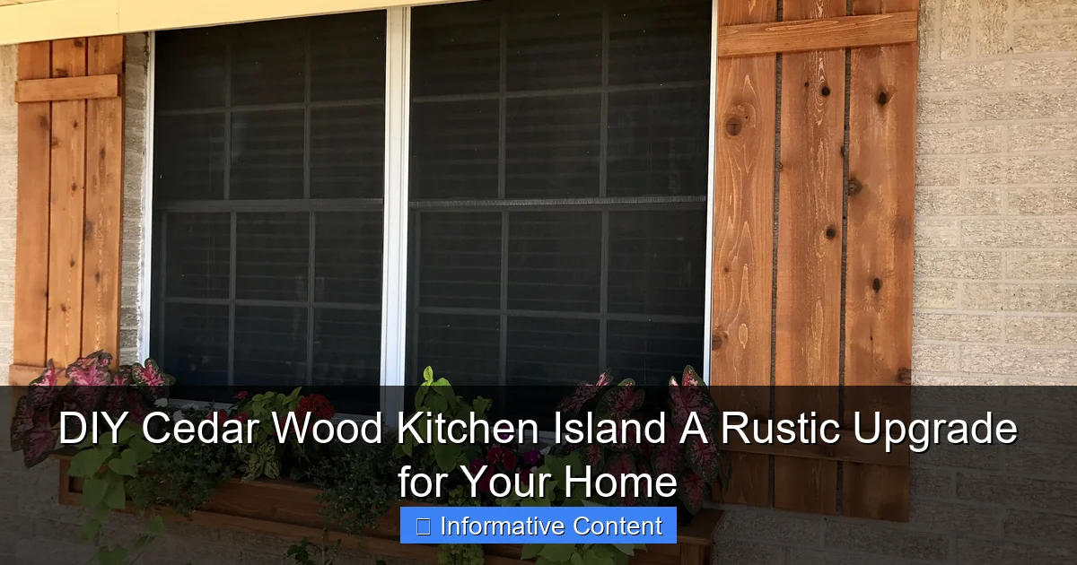 DIY Cedar Wood Kitchen Island A Rustic Upgrade for Your Home