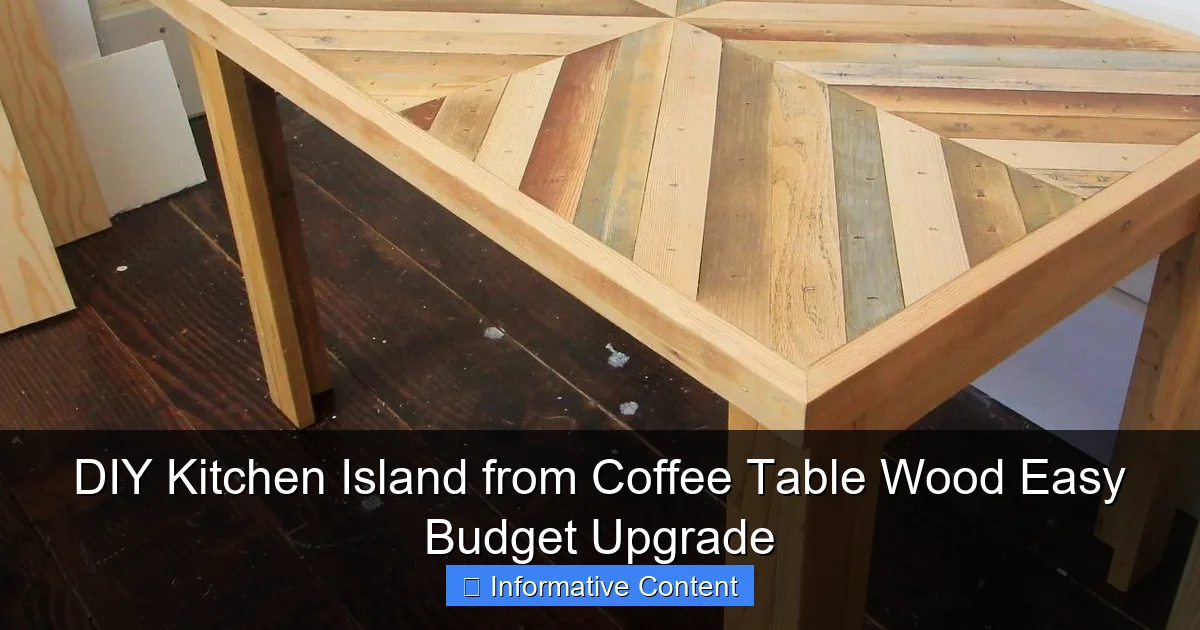 DIY Kitchen Island from Coffee Table Wood Easy Budget Upgrade