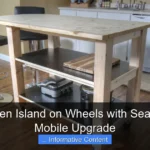 DIY Kitchen Island on Wheels with Seating Easy Mobile Upgrade