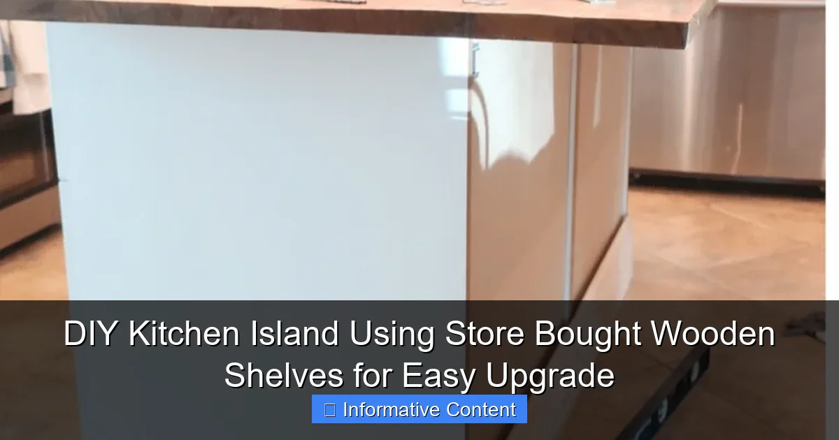 DIY Kitchen Island Using Store Bought Wooden Shelves for Easy Upgrade