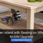 DIY Kitchen Island with Seating on Wheels Easy Mobile Upgrade