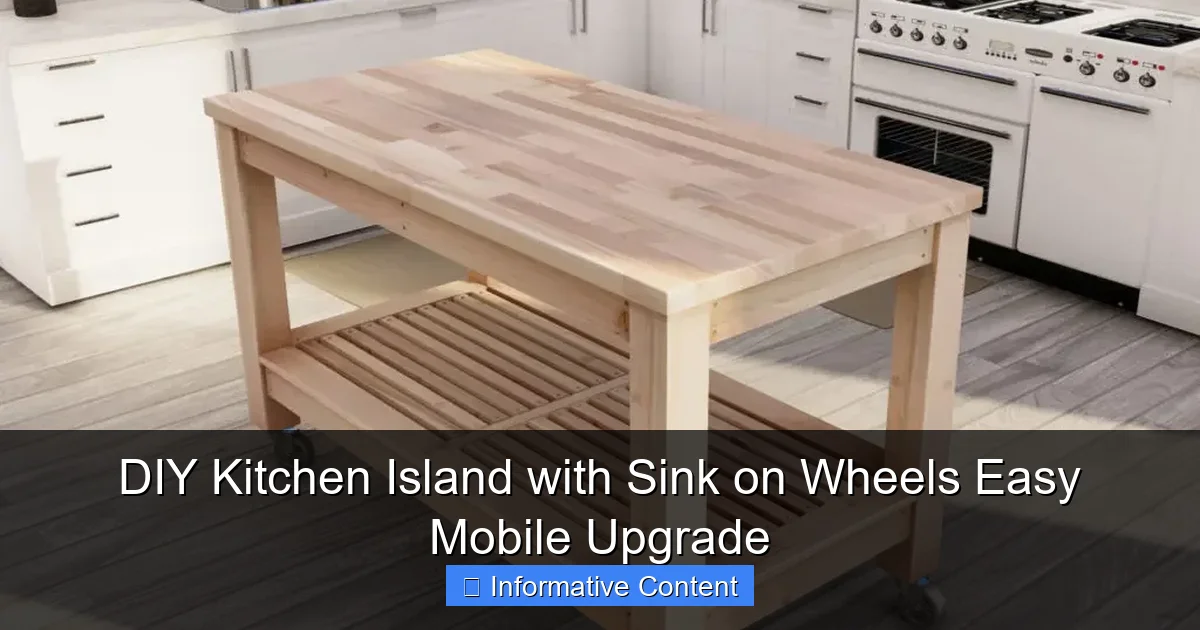 DIY Kitchen Island with Sink on Wheels Easy Mobile Upgrade