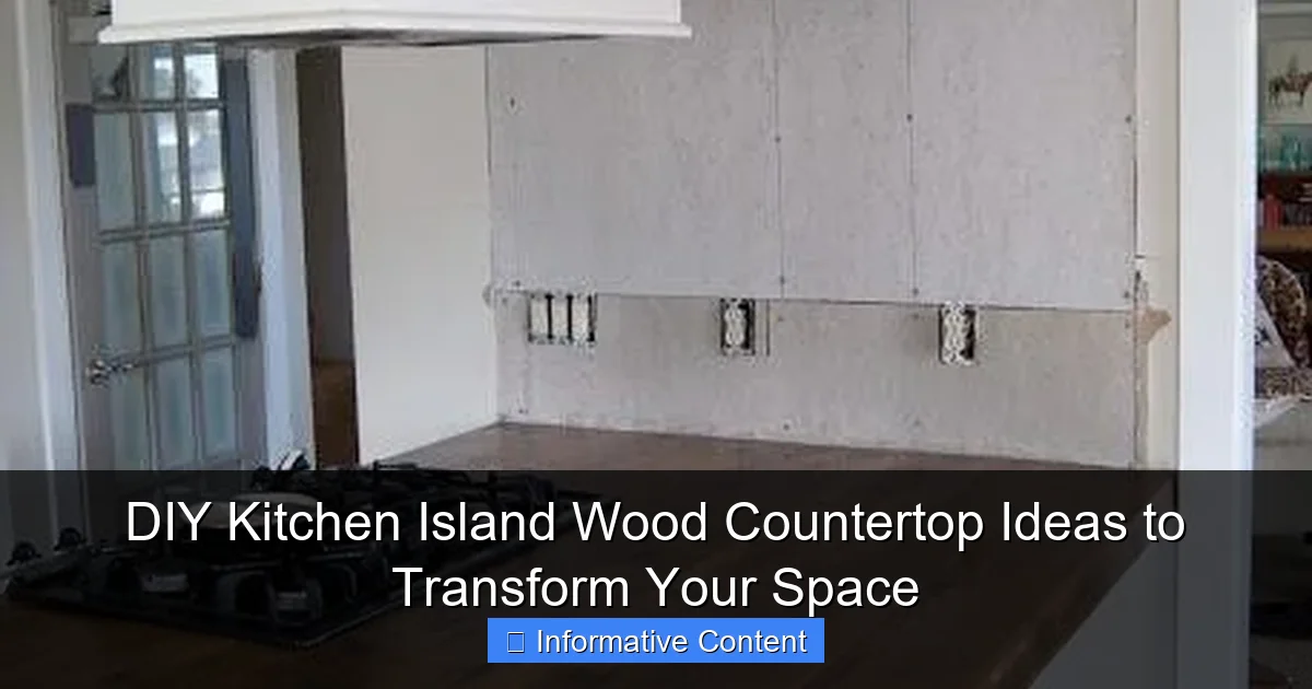 DIY Kitchen Island Wood Countertop Ideas to Transform Your Space