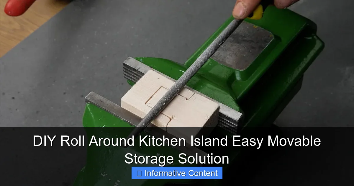 DIY Roll Around Kitchen Island Easy Movable Storage Solution