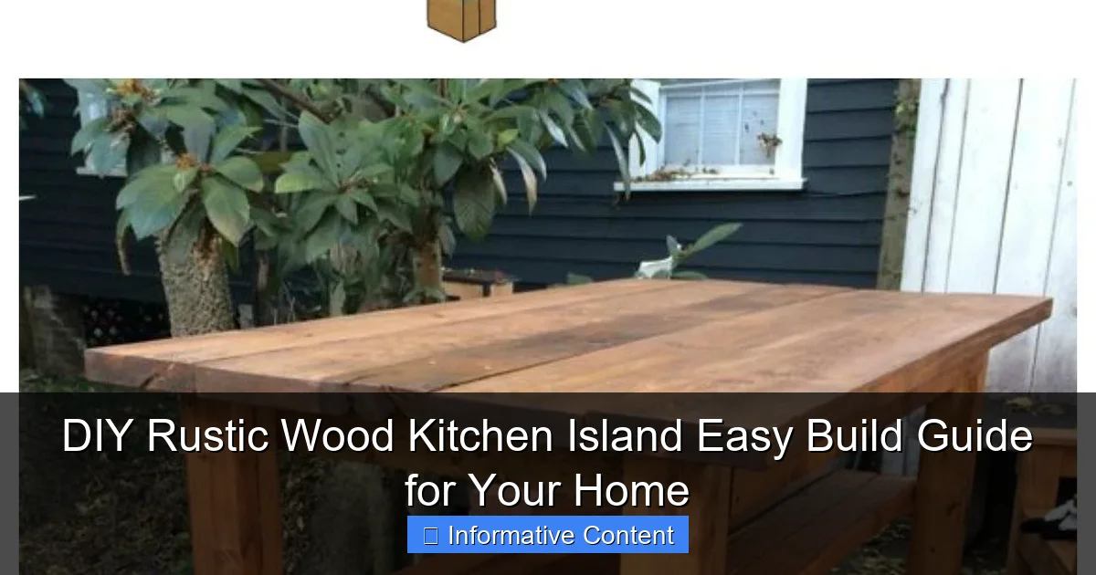 DIY Rustic Wood Kitchen Island Easy Build Guide for Your Home