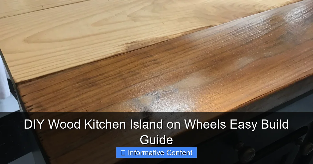 DIY Wood Kitchen Island on Wheels Easy Build Guide