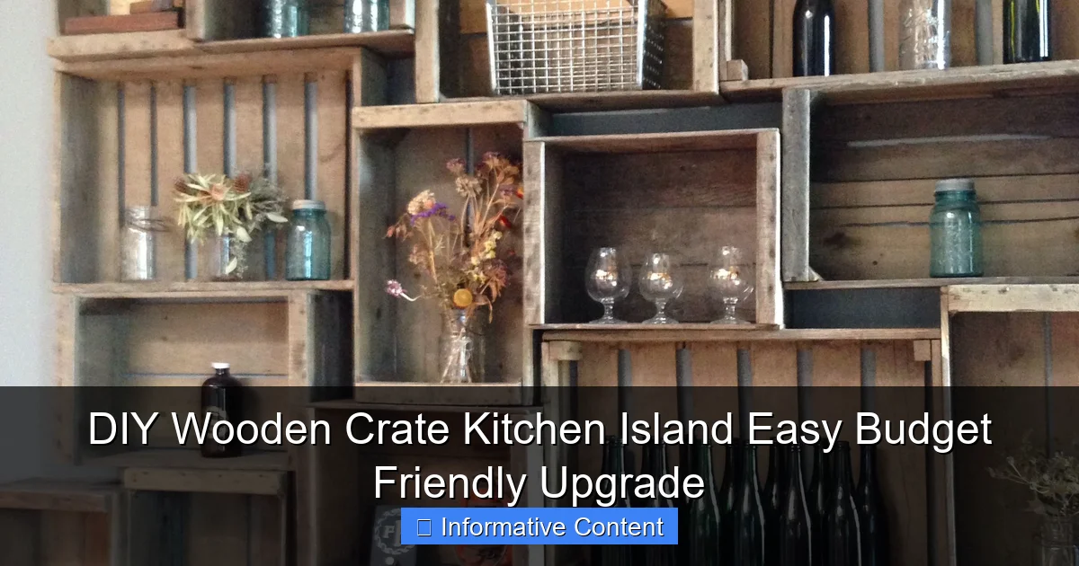 DIY Wooden Crate Kitchen Island Easy Budget Friendly Upgrade