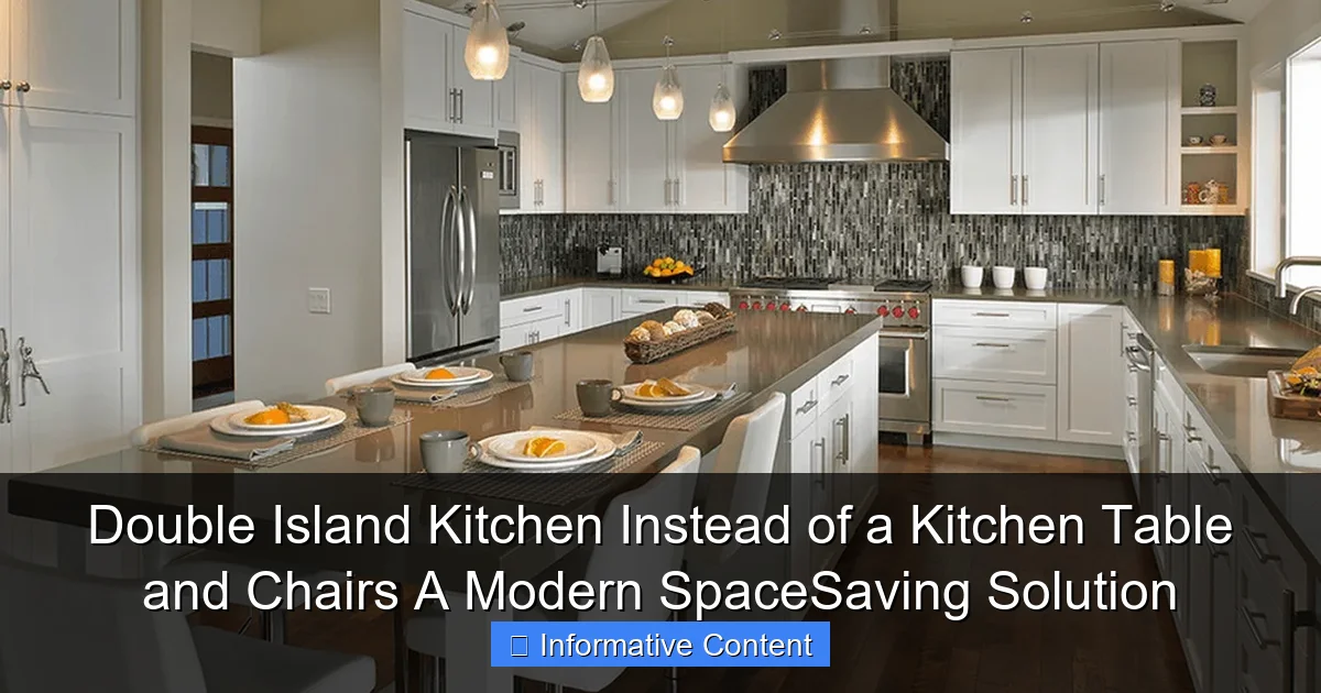 Double Island Kitchen Instead of a Kitchen Table and Chairs A Modern SpaceSaving Solution