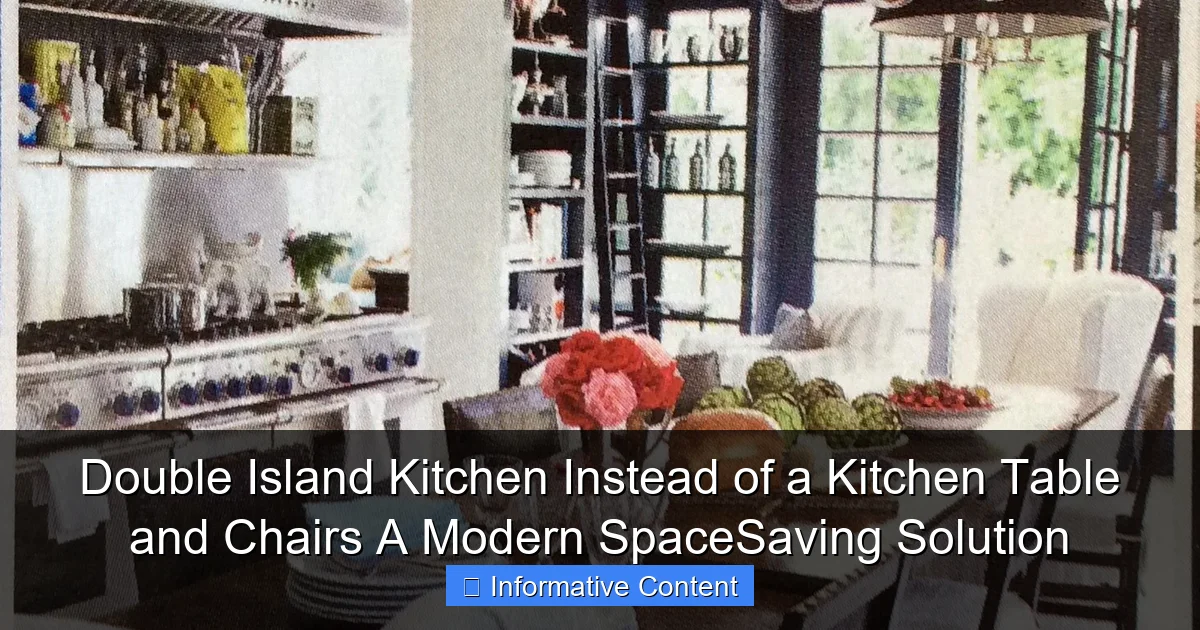 Double Island Kitchen Instead of a Kitchen Table and Chairs A Modern SpaceSaving Solution