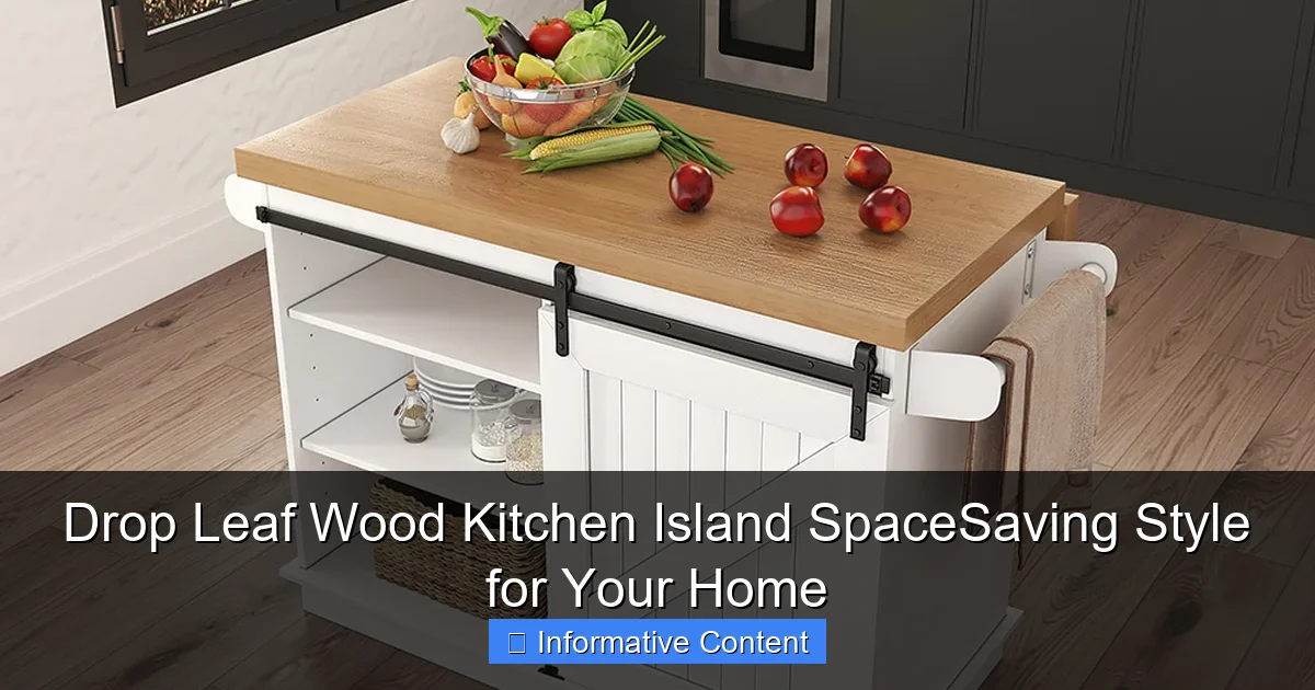Drop Leaf Wood Kitchen Island SpaceSaving Style for Your Home